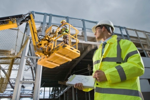 construction manager overseeing his construction site