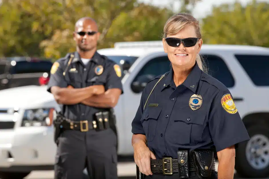 International Union of Police Associations (IUPA) , image of two police officers smiling