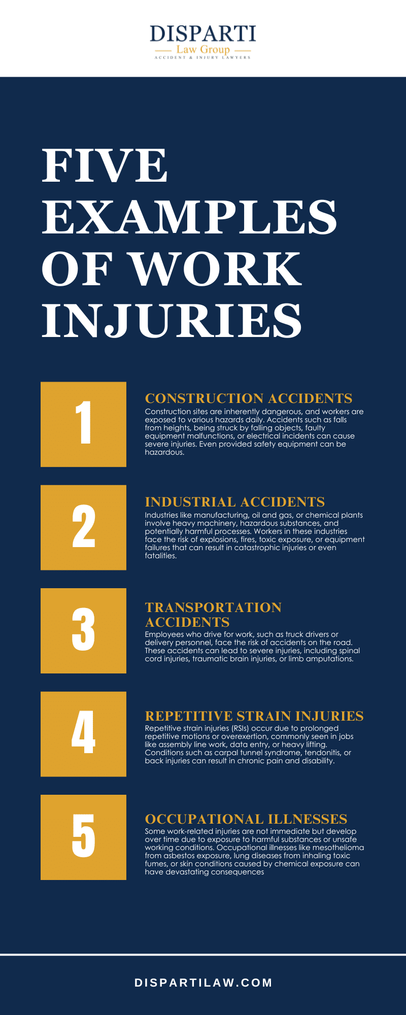 Five Examples Of Word Injuries Infographic