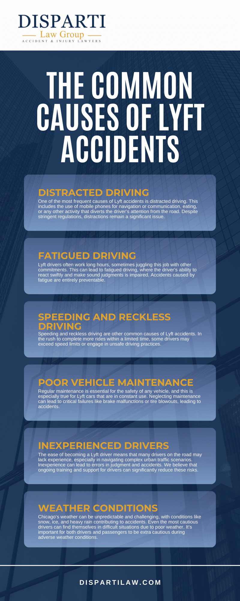 The Common Causes Of Lyft Accidents Infographic