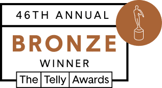 Telly 46th badge evergreen bronze